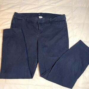 OLD NAVY Pixie cut Long dress pants in Navy color SZ/14 98% Cotton
